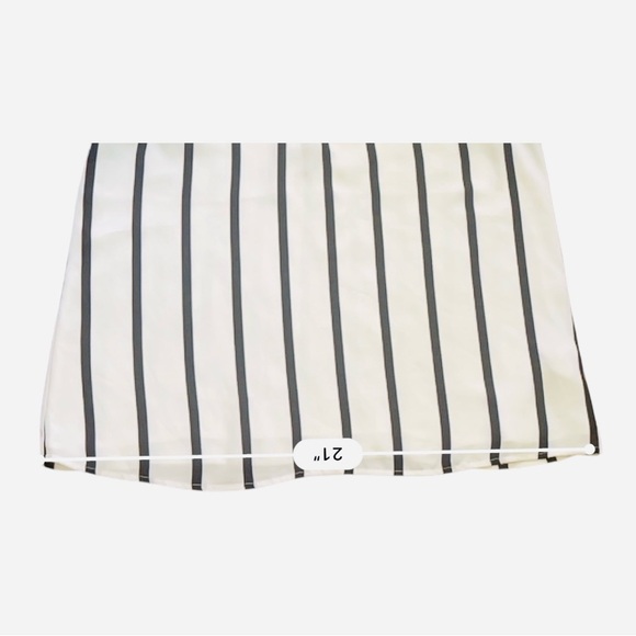 Express preppy boxy flowy lining sleeveless top blouse M white black striped - Picture 10 of 10